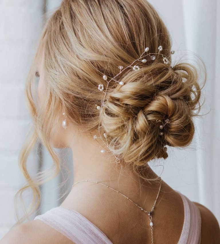 Callista Pearl Crystal Bridal Hair Vine Carrie Whelan Designs