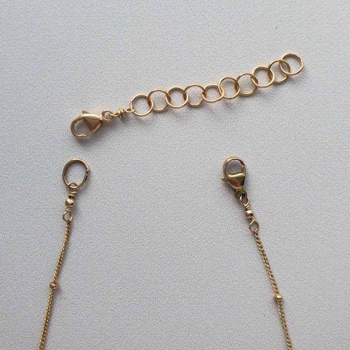 Gold necklace extender by Carrie Whelan Designs