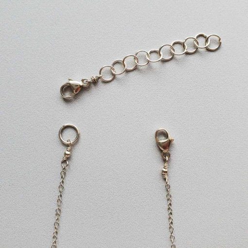 Silver necklace extender from Carrie Whelan Designs