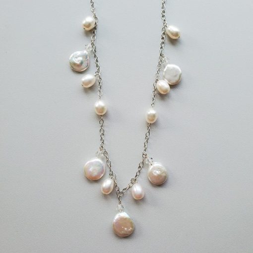 Custom pearl cluster necklace