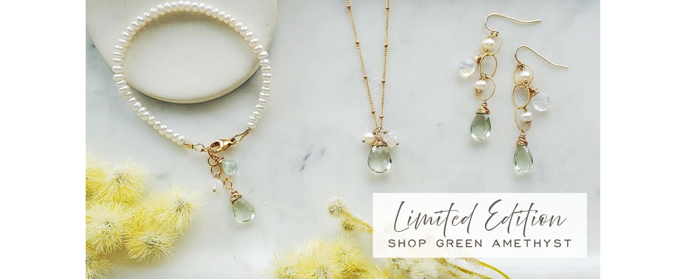 Delicate handcrafted pearl jewelry by Carrie Whelan Designs